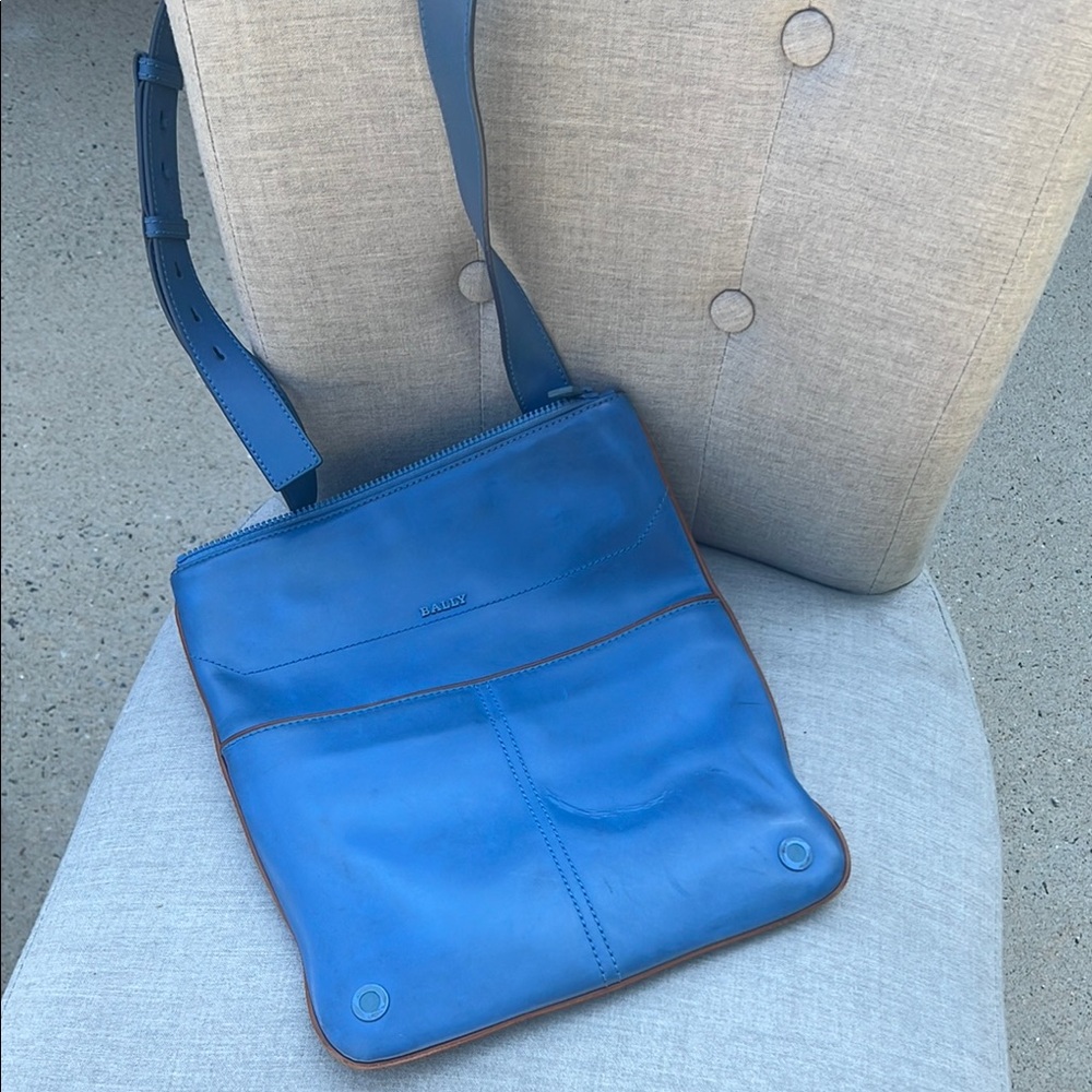 Bally Blue Leather Crossbody Bag